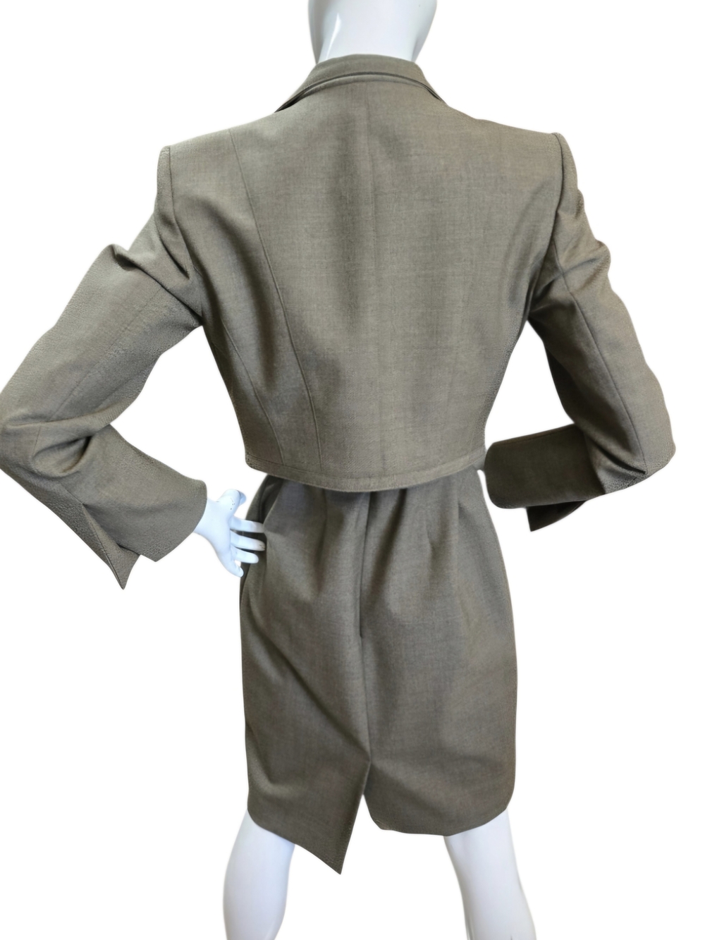 LNWOT Anne Klein Classic Two-Piece Dress Suit in Brown/Olive Green Sz 6 - Picture 6 of 13